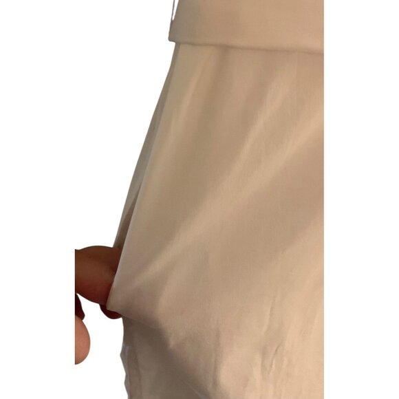 CHICO'S Solid White Cold Shoulder Sleeve Belted Women's Poplin Shirt NWT Size 0 - Picture 6 of 6